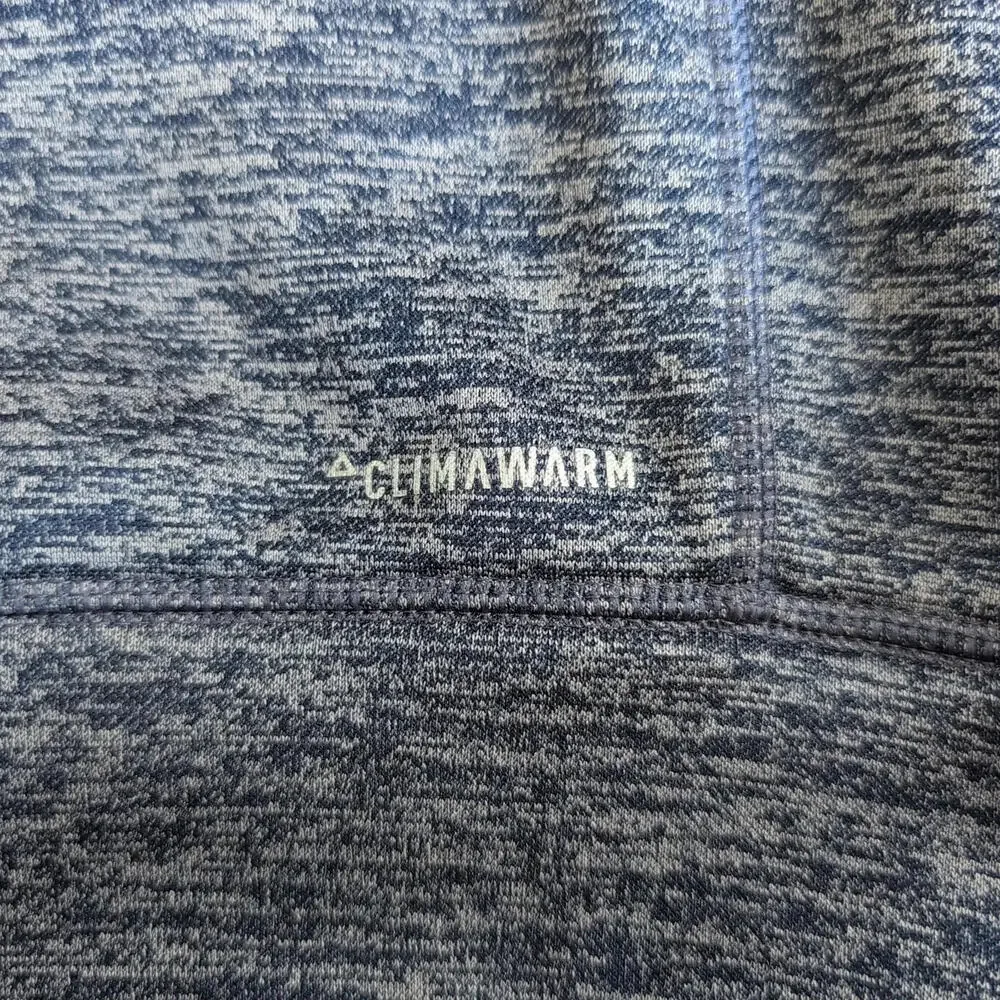 Adidas Pullover Mens Medium Blue ClimaWarm Team Issue Quarter Zip‎ Sweatshirt